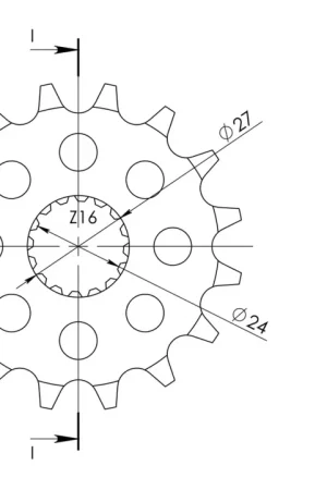 SUPERSPROX - FRONT 17T, 530 - Sprockets - 17T Trendy