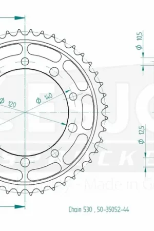 ESJOT - REAR STEEL 44T, 530 - Sprockets - Duurzaam en Betrouwbaar Koop Vandaag