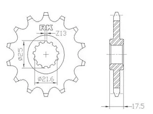 Koopje RK - FRONT 15T, 525 - Sprockets - Compatibel met Honda modellen