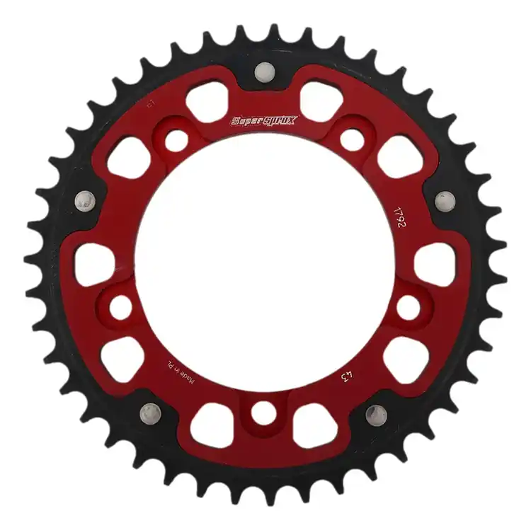 Hete Deal SUPERSPROX - REAR STEALTH 43T, RED, 525 - Sprockets - Compatibel met Suzuki en Triumph