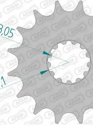 Goedkoop AFAM - FRONT 16T, 525 - Sprockets - Geschikt voor Triumph