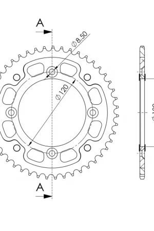 SUPERSPROX - REAR STEALTH 44T - Sprockets - Goud Snelle Levering