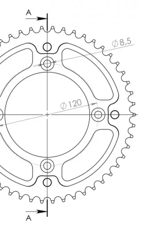 SUPERSPROX - REAR STEALTH 50T - Sprockets - Blue 428 Weekendaanbieding