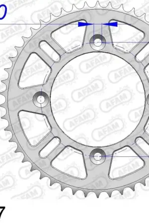 Nieuwe Collectie AFAM - REAR ALU 47T, 428 - Sprockets - Aluminium 47T