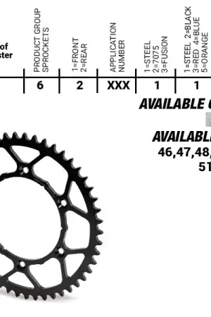 Koopje MOTO MASTER - REAR STEEL ULTRALIGHT 50T - Sprockets - 428
