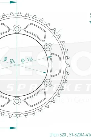 Populair ESJOT - REAR ALU 41T, 520 - Sprockets - Geschikt voor diverse Suzuki modellen