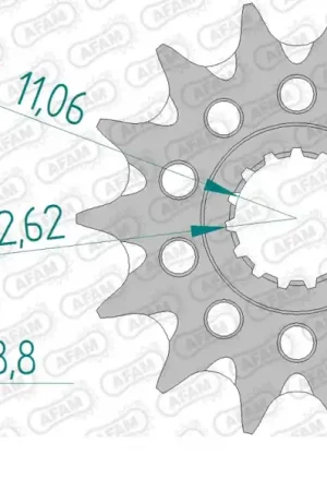 Plaats Bestelling AFAM - FRONT 14T, 520, SELF CLEANING - Sprockets - Geschikt voor Husqvarna en KTM