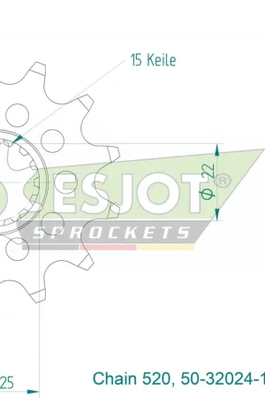 Weekendaanbieding ESJOT - FRONT 13T, LIGHT, 520 - Sprockets - Geschikt voor Husqvarna en KTM