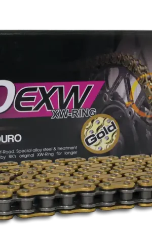 Tijdelijk Beschikbaar RK - GB520EXW - Chains - GOLD, SUPER REINFORCED