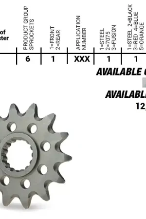 Op = Op MOTO MASTER - FRONT STEEL 14T, 520 - Sprockets - Compatibel met Yamaha YZ 125