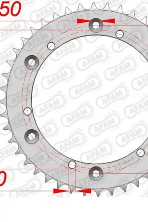 Wereldwijde Verzending AFAM - REAR STEEL 42T, 520 - Sprockets - Geschikt voor Yamaha Tt 600