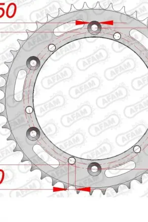 AFAM - REAR STEEL 47T, 520 - Sprockets - Compatibel met Yamaha TT 600 Laatste Kans