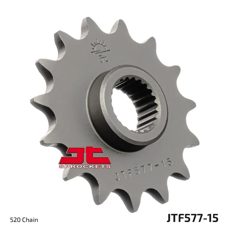 JT SPROCKETS - FRONT STEEL 15T, 520 - Sprockets - Geschikt voor diverse Yamaha modellen Beperkt Aanbod