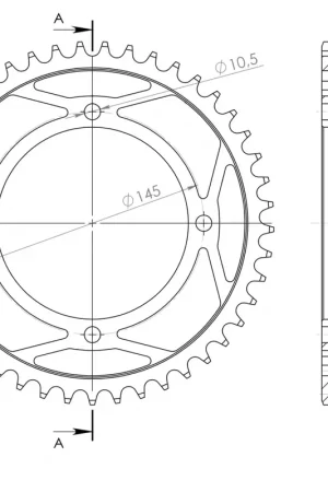Meest Verkocht SUPERSPROX - REAR STEEL 45T, BLACK, 520 - Sprockets - Compatibel met Yamaha Xt en Xv