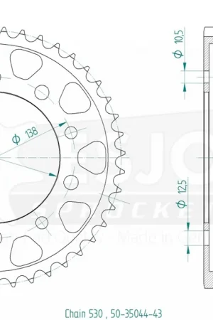 Populair ESJOT - REAR STEEL 43T, 530 - Sprockets - Hoogwaardige kwaliteit