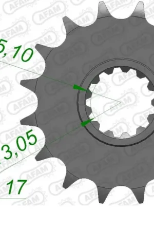 AFAM - FRONT 17T, 530 - Sprockets - 17T Trendy