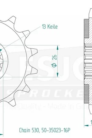Betaalbaar ESJOT - FRONT 16T, 530 - Sprockets - Geschikt voor Honda