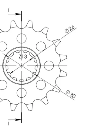 Snelle Levering SUPERSPROX - FRONT 16T, 530 - Sprockets - Compatibel met Yamaha