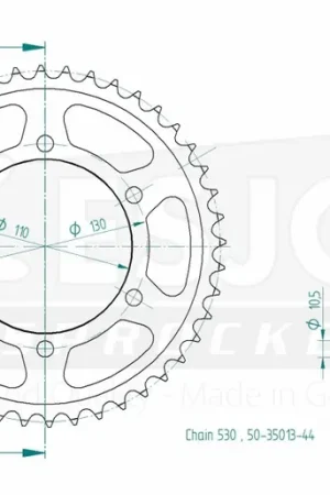 ESJOT - REAR STEEL 44T, 530 - Sprockets - Duurzaam en Betrouwbaar Direct Beschikbaar