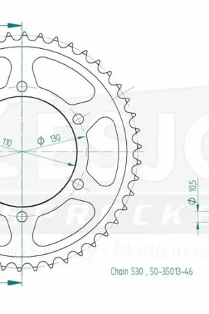 ESJOT - REAR STEEL 46T, 530 - Sprockets - 46T Speciale Aanbieding