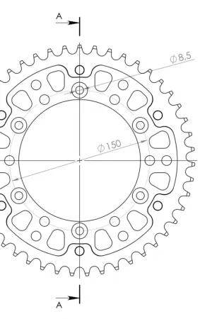 Actieprijs SUPERSPROX - REAR STEALTH 47T, GOLD, 520 - Sprockets - Compatibel met Honda XR 600R
