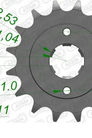 Bestel Nu AFAM - FRONT 16T, 530 - Sprockets - Compatible with Honda