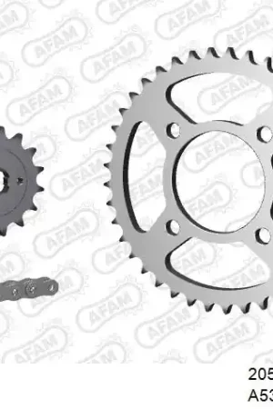 AFAM - 530XMR3 102 MRS (RIVET) & SPROCKETS - Chain Kits - STEEL Fabrieksprijs
