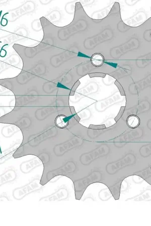 AFAM - FRONT 14T, 530 - Sprockets - Compatibel met Suzuki en Yamaha Modern