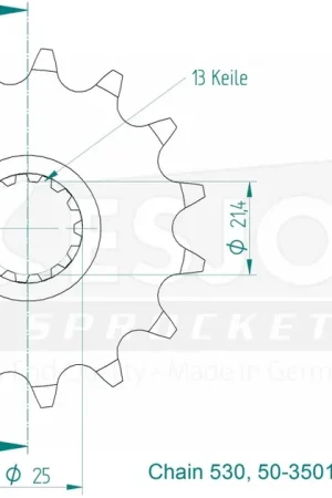 Koopje ESJOT - FRONT 15T, 530 - Sprockets - 15T