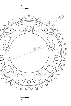 SUPERSPROX - REAR STEALTH 42T - Sprockets - BLUE, 525 In De Mode