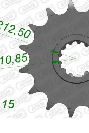 Snelle Levering AFAM - FRONT 16T, 525 - Sprockets - Compatibel met Kawasaki en Triumph
