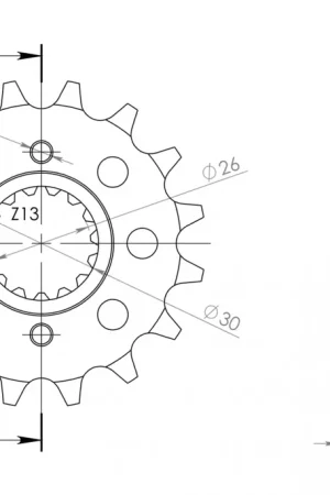 Ambachtelijk SUPERSPROX - FRONT 17T, 530 - Sprockets - Geschikt voor Honda