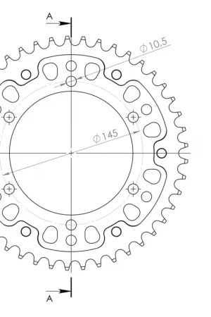 SUPERSPROX - REAR STEALTH 45T - Sprockets - Goud 520 Seizoensaanbieding