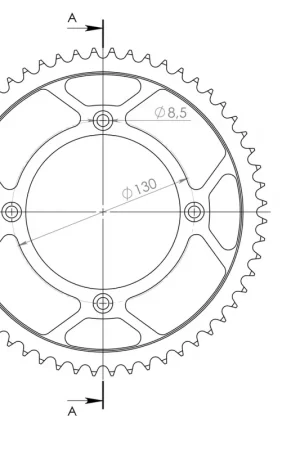 Must-Have SUPERSPROX - REAR STEEL 56T, BLACK, 420 - Sprockets - Geschikt voor Honda
