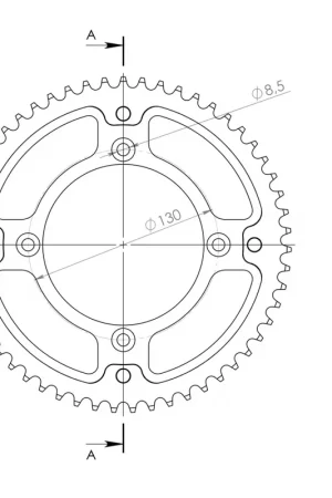 SUPERSPROX - REAR STEALTH 52T - Sprockets - Gold 420 Flitsaanbieding