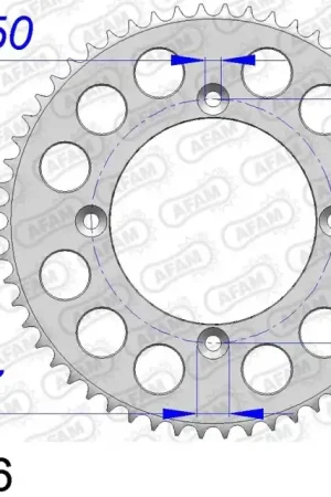 Shop Nu AFAM - REAR ALU 56T, 420 - Sprockets - Lichtgewicht en Duurzaam