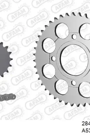 AFAM - 530XMR3 106 MRS (RIVET) & SPROCKETS - Chain Kits - STEEL Nieuw