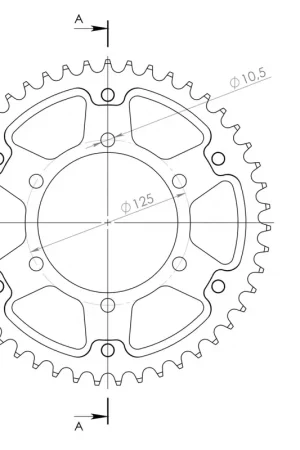 SUPERSPROX - REAR STEALTH 47T - Sprockets - Goudkleurig Gereduceerde Prijs