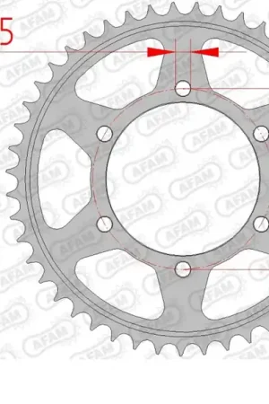 Flitsaanbieding AFAM - REAR STEEL 46T, 525 - Sprockets - Compatibiliteit met Triumph