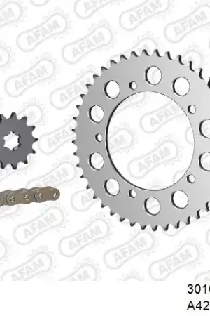 Exclusieve Aanbieding AFAM - 420R1 104 AR (CLIP) GOLD & SPROCKETS - Chain Kits - ALU
