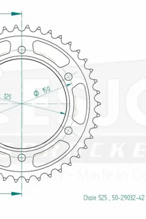 ESJOT - REAR STEEL 42T, 525 - Sprockets - Hoogwaardige staalconstructie Topkwaliteit