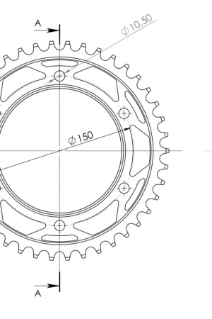 SUPERSPROX - REAR STEEL 42T, BLACK, 525 - Sprockets - Duurzaam en Kwalitatief Seizoensaanbieding