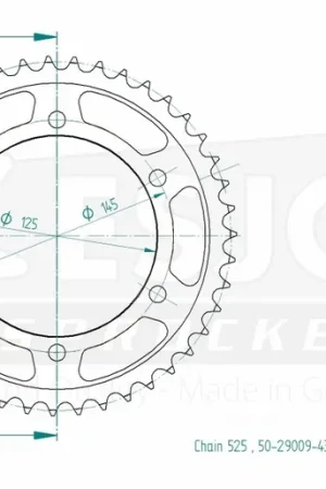 Meest Verkocht ESJOT - REAR STEEL 43T, 525 - Sprockets - Geschikt voor Yamaha TDM 850