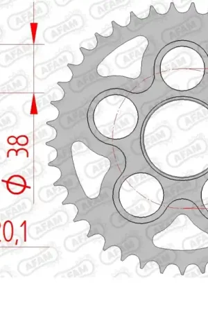 Bestel Nu AFAM - REAR STEEL 43T, 520 - Sprockets - Geschikt voor Mvagusta
