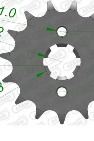 AFAM - FRONT 14T, 428 - Sprockets - Compatibel met diverse modellen Modern