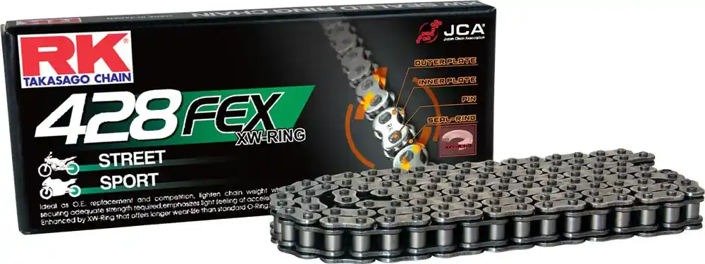 RK - 428FEX - Chains - 132 CL Clip Gereduceerde Prijs