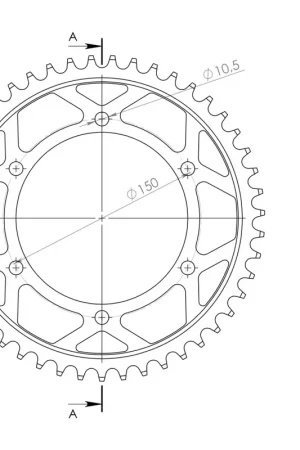 SUPERSPROX - REAR STEEL 47T, BLACK, 530 - Sprockets - 47T Bestseller