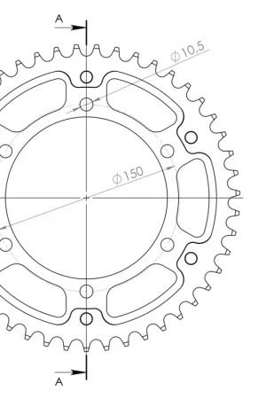 SUPERSPROX - REAR STEALTH 47T, GOLD, 530 - Sprockets - Compatibel met Yamaha Bestel Nu