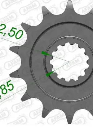 Exclusieve Aanbieding AFAM - FRONT 14T, 520 - Sprockets - Compatibiliteit met Kawasaki