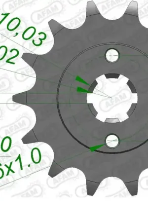 Shop Nu AFAM - FRONT 14T, 520 - Sprockets - Compatibel met Yamaha YFS 200 Blaster